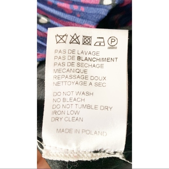 Carven Women’s Georgette‎ Pleated Violet Cocktail Dress Ruffle Hem Size 38/8 US - Picture 12 of 16